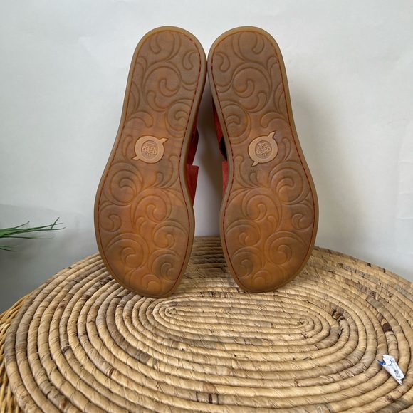 Born Iwa Suede Sandals Rust Orange Leather 8 - Picture 6 of 11